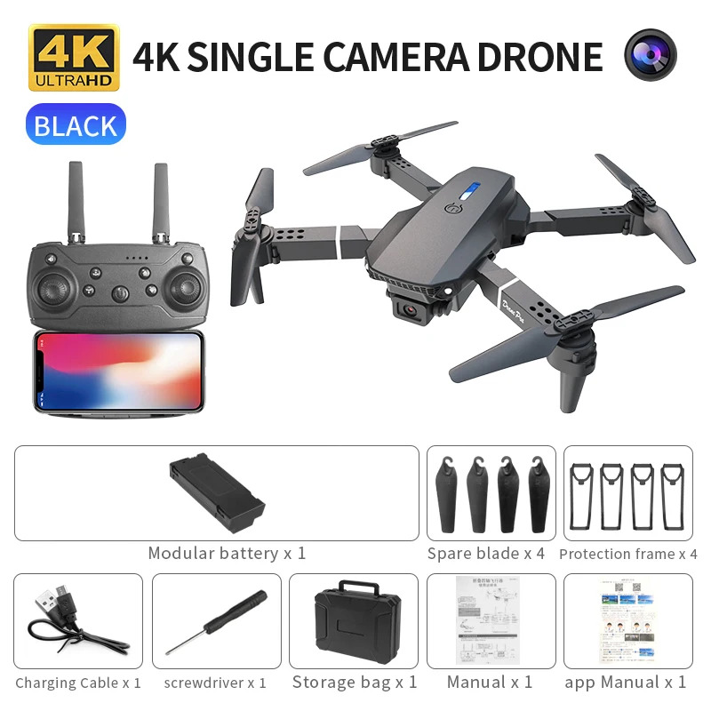 Drone Camera Night Vision - طائرة بدون طيار E88 ProIntelligent قابلة