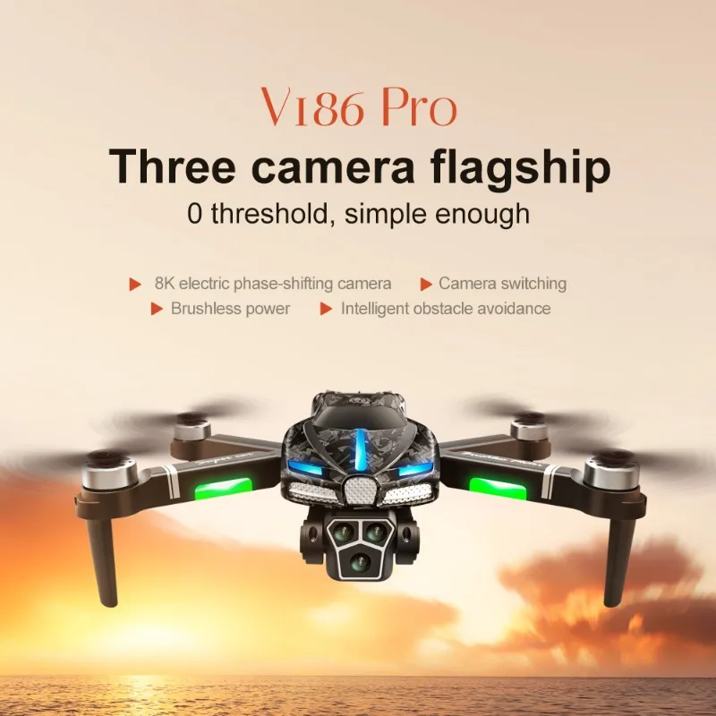 جديد V186 Pro الطائرة بدون طيا - مراجعة Drone Camera With Gimbal وسعره
