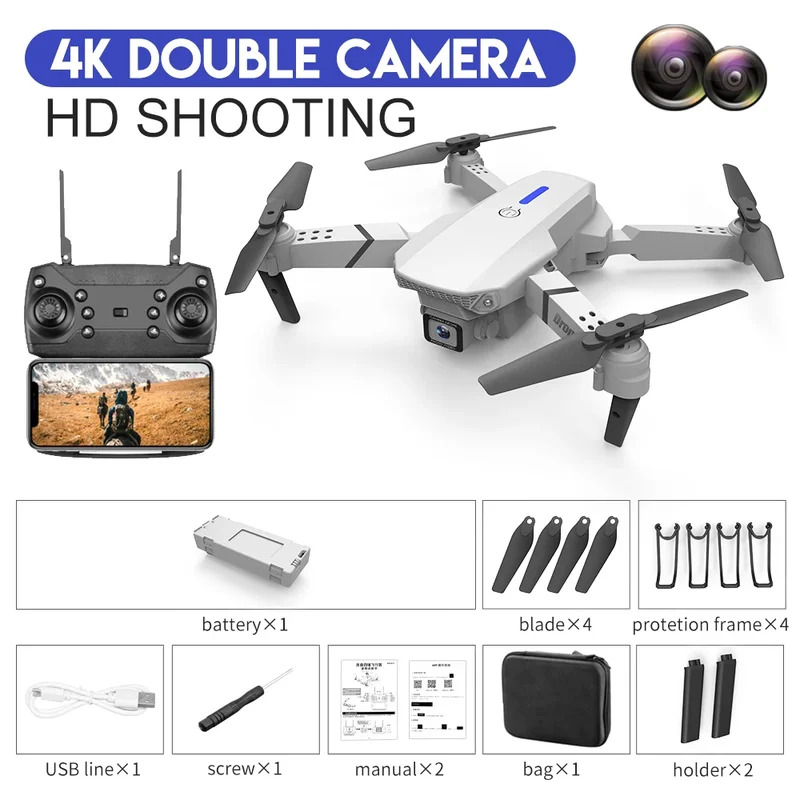 طائرة بدون طيار E88 ProIntelli - مراجعة Drone Camera Night Vision وسعره
