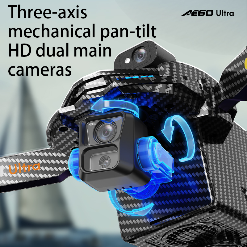 AE60 نظام تحديد المواقع بدون ط - مراجعة Drone Camera With Gimbal وسعره